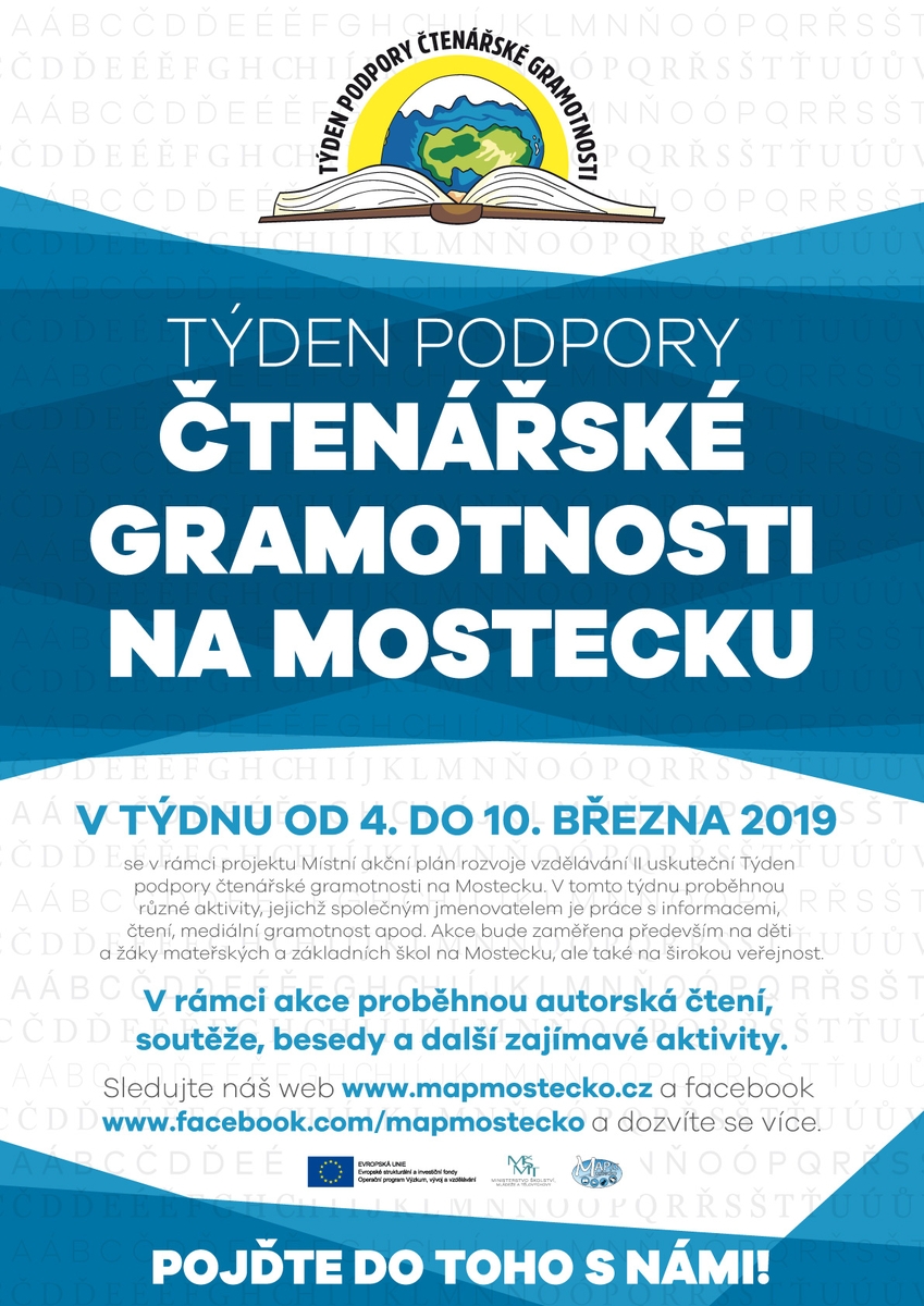 Plakát - Týden podpory čtenářské gramotnosti na Mostecku